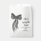 黒いリボンの彼女が結婚する ブライダルシャワー フェイバーバッグ (正面)