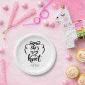 黒いリボンの彼女の結婚前のお祝い ペーパープレート (パーティー)