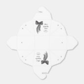 黒いリボンの結婚前お披露目パーティー フェイバーボックス (折り畳みなし)