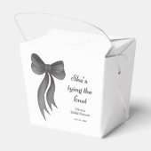 黒いリボンの結婚前お披露目パーティー フェイバーボックス (裏面サイド)