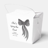 黒いリボンの結婚前お披露目パーティー フェイバーボックス (裏面サイド)