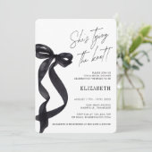 黒いリボンの結婚前お披露目パーティー 招待状 (スタンド正面)