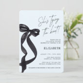 黒いリボンの結婚前お披露目パーティー 招待状 (スタンド正面)