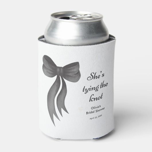 黒いリボンの結婚前お祝いパーティー 缶クーラー (缶正面)