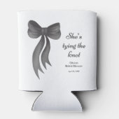 黒いリボンの結婚前お祝いパーティー 缶クーラー (裏面)