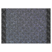 黒いリボンの認識度の真夜中の青 テーブルクロス (正面(横))