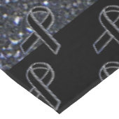 黒いリボンの認識度の真夜中の青 テーブルクロス (アングル)