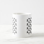 黒いリボンパターン コーヒーマグカップ (中央)