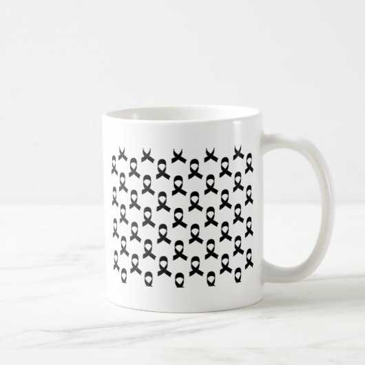 黒いリボンパターン コーヒーマグカップ (右)