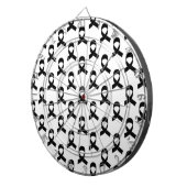 黒いリボンパターン ダーツボード (正面右)