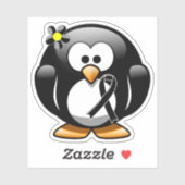 黒いリボンペンギン シール (シート)