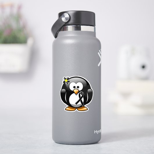 黒いリボンペンギン シール (HydroFlask)