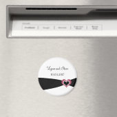 黒いリボン日付の保存 マグネット (インサイチュ (食洗機))