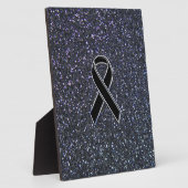 黒いリボン装飾 フォトプラーク (側面)