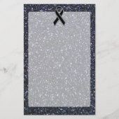 黒いリボン認識度アクセント 便箋 (正面)