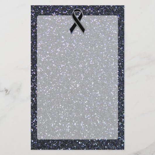 黒いリボン認識度アクセント 便箋 (正面)