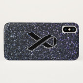 黒いリボン認識度記号 Case-Mate iPhoneケース (裏面(横))