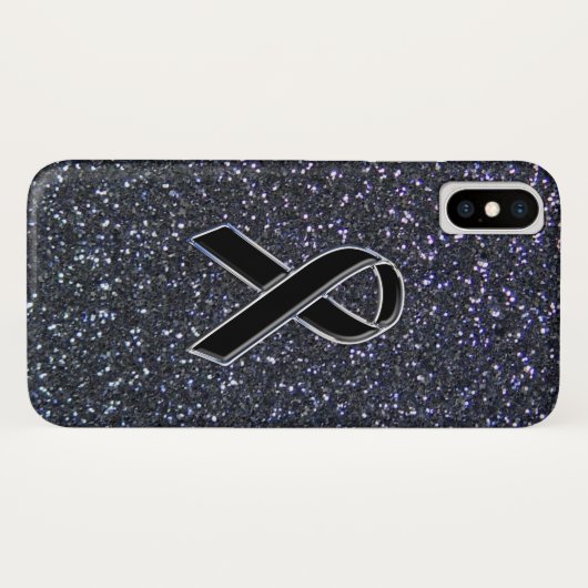 黒いリボン認識度記号 Case-Mate iPhoneケース (裏面(横))