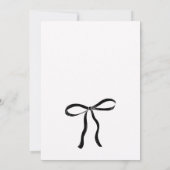 黒いリボン赤ちゃんシャワー 招待状 (裏面)