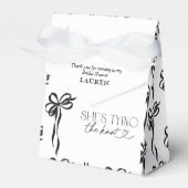 黒いリボン 彼女は結婚する ブライダルシャワーパーティー フェイバーボックス (正面サイド)