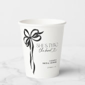 黒いリボン 彼女は結婚する ブライダルシャワーパーティー 紙コップ (正面)
