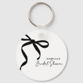 黒いリボン 彼女は結婚する ブライダルシャワー キーホルダー (正面)