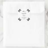 黒いリボン 彼女は結婚する ブライダルシャワー スクエアシール (バッグ)