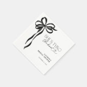 黒いリボン 彼女は結婚する ブライダルシャワー スタンダードカクテルナプキン (角)