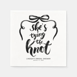 黒いリボン 彼女は結婚する ブライダルシャワー スタンダードカクテルナプキン