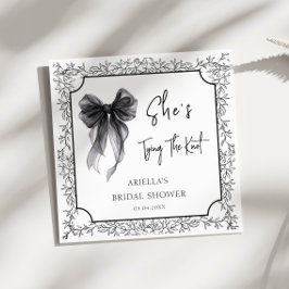 黒いリボン 彼女は結婚する ブライダルシャワー スタンダードカクテルナプキン