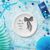 黒いリボン　彼女は結婚する ブライダルシャワー ペーパープレート (パーティー)