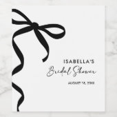黒いリボン 彼女は結婚する ブライダルシャワー ワインラベル (シングルラベル)