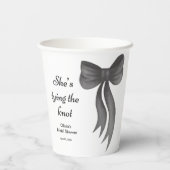 黒いリボン 彼女は結婚する ブライダルシャワー 紙コップ (裏面)