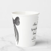 黒いリボン 彼女は結婚する ブライダルシャワー 紙コップ (左)