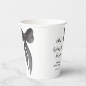 黒いリボン 彼女は結婚する ブライダルシャワー 紙コップ (右)