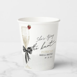 黒いリボン 彼女は結婚する ブライダルシャワー 紙コップ