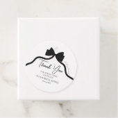 黒いリボン、彼女は結婚式の結び目を結んでいる、結婚前のお茶会 フェイバータグ (インサイチュ)