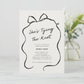 黒いリボン 結婚前のお祝いパーティー 招待状 (スタンド正面)