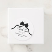 黒いリボン 結婚式のブライズシャワーのお祝いギフトタグ フェイバータグ (インサイチュ)