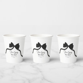 黒いリボン ~結婚式のブライズシャワーパーティ 紙コップ
