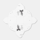 黒いリボン 結婚式のプレシャワーパーティー フェイバーボックス (折り畳みなし)