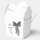 黒いリボン 結婚式のプレシャワーパーティー フェイバーボックス (オープン)