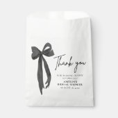 黒いリボン 結婚式前のお祝い 黒いリボン 結婚式前のお祝い フェイバーバッグ (正面)