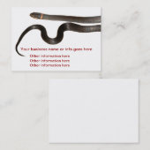 黒いリングや輪のネックのヘビの名刺 名刺 (正面/裏面)