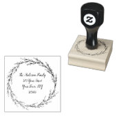 黒いリースアドレス ラバースタンプ (押印)