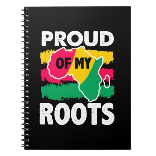 黒いルーツ誇りを持ったノートの歴史 ノートブック (正面)