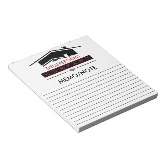 黒いルーフメモ ノートパッド (アングル)