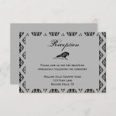 黒いレイヴンゴシック様式のフレーム結婚式のレセプション 招待状 (正面/裏面)