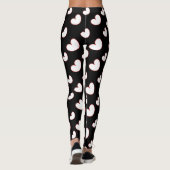 黒いレギングのハートR4愛、赤くまたは白いハート レギンス (裏面)