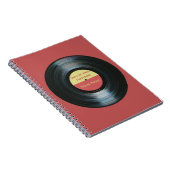 黒いレコードの効果-ビニールのノートの幾日 ノートブック (右側)